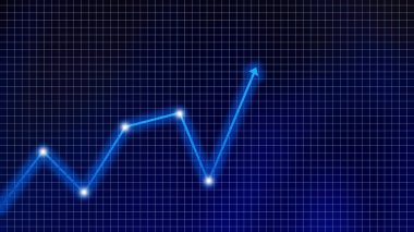 Borsa. Grafik ve grafik mali iş yatırım veya tıbbi kavramı mavi darbe ticaret. 3D soyut resim arka plan.