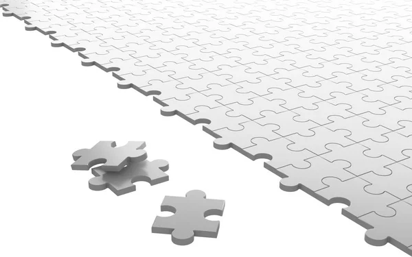 Jigsaw Puzzle Separated White Background Pattern Texture Illustration — Stock Photo, Image