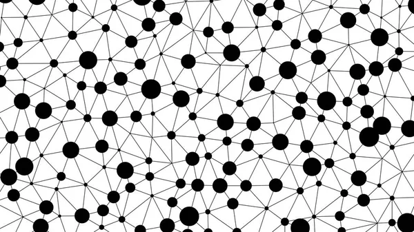 Linii Conexiune Rețea Neagră Alb Fundal Futurist Conceptul Tehnologie Ilustrație — Fotografie, imagine de stoc