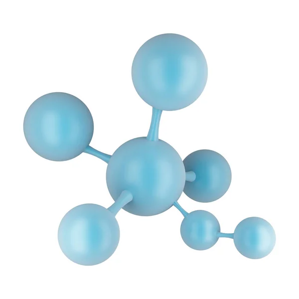 Molekül Oder Atom Isoliert Auf Weißem Hintergrund Abstrakte Struktur Wissenschaft — Stockfoto