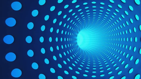 Голубой Тоннель Дырами Магистрали Технологического Фона Двигаемся Свету Иллюстрация — стоковое фото