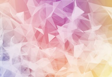 Dijital veri bağlantı çizgileri için teknoloji kavramı, soyut illüstrasyon renkli arka plan üzerinde ağ