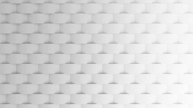 Beyaz mozaik çini desen arka planda teknoloji kavramı. Basit doku. 3D çizim.