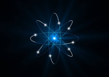 Soyut teknoloji genel bağlantı çizgiler ile daireler. Enerji geri dönüşüm sembolü grafik tasarım siyah arka plan üzerine. 3D çizim