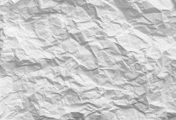 しわくちゃの紙 白の模様のテクスチャ背景 — ストック写真