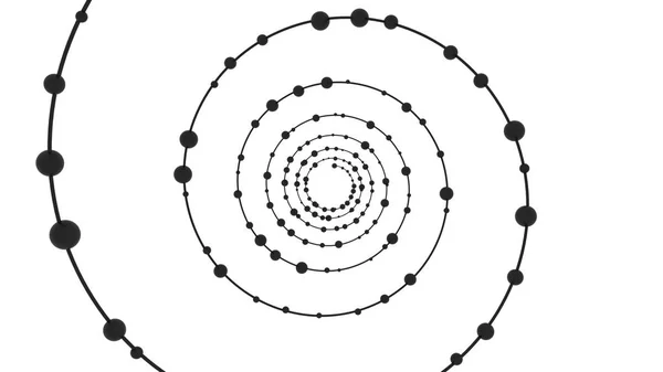 Cerchi Forma Spirale Sfondo Bianco Illusione Ottica Elemento Design Astratto — Foto Stock