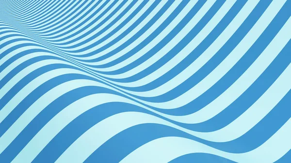 Mavi Çizgili Dalgalı Şekil Optik Yanılsama Soyut Desen Doku Tasarım — Stok fotoğraf