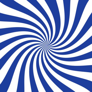 Beyaz ve mavi eğri çizgiler ray stili arka plan, optik illüzyon patladı. Soyut desen doku tasarım öğesi. İllüstrasyon hatları