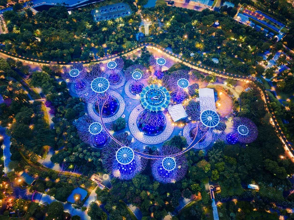 Supertree Grove Ogród Przez Zatokę Marina Bay Area Miasto Singapur — Zdjęcie stockowe