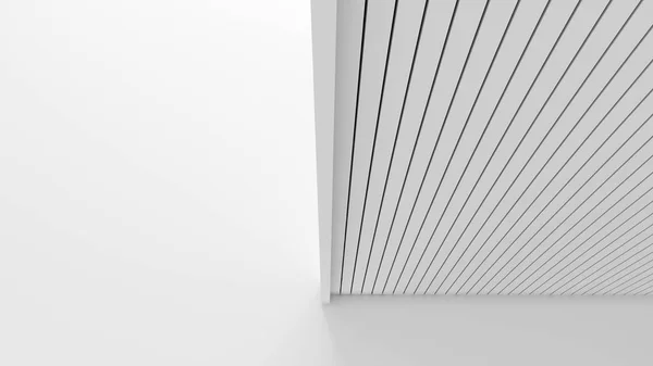 White Wood Lath Wall Isolated White Background Architecture Concept Mock — Stock Photo, Image