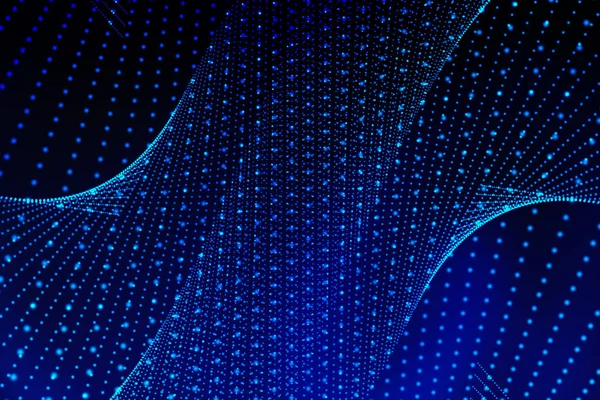 Queda Glitter Confetti Conceito Tecnologia Explosão Fundo Azul Ilustração Abstrata — Fotografia de Stock