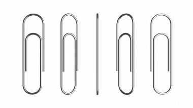 Metal ofis iş kavramı, gazeteye bağlı için beyaz arka plan üzerinde izole ataç kümesi. 3D çizim