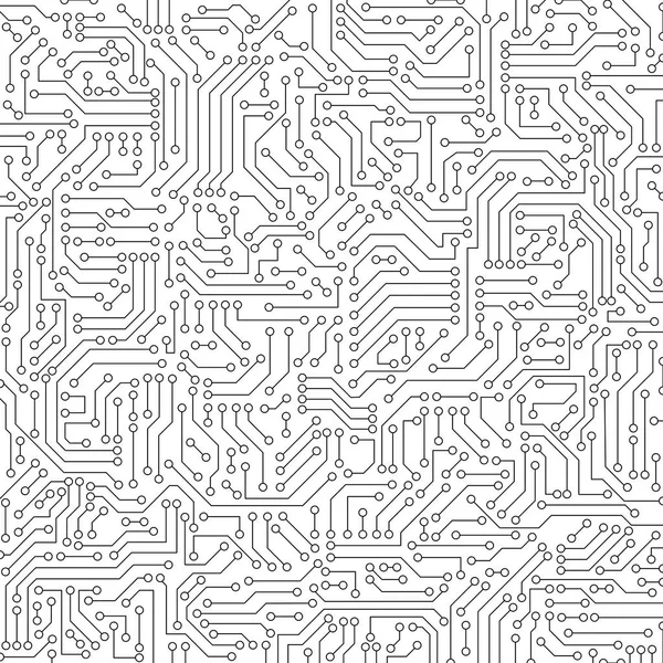 白の回路基板のシームレス パターン テクスチャ ハイテク デジタル コンピューター技術の概念の背景 抽象的なイラスト — ストック写真