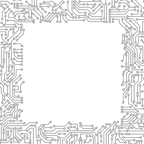 Λευκή Πλακέτα Κυκλώματος Μοτίβο Υφής Υψηλής Τεχνολογίας Φόντο Υπολογιστή Ψηφιακή — Φωτογραφία Αρχείου