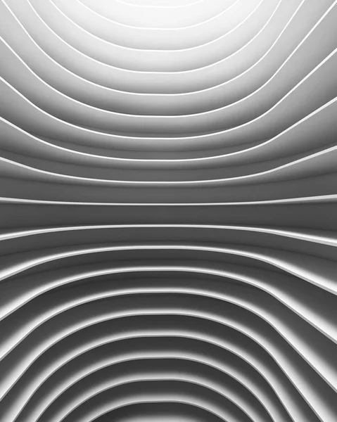 Структура Футуристической Пустой Кривой Комнаты Дизайн Интерьера Белом Фоне Концепция — стоковое фото