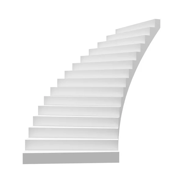 Beyaz Arka Planda Mali Kavramı Üzerinde Izole Döner Merdiven Soyut — Stok fotoğraf