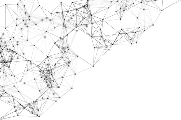 Cyfrowe Dane Komputera Sieci Połączenia Linii Trójkąta Kule Koncepcji Futurystyczna — Zdjęcie stockowe
