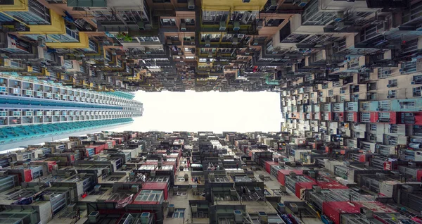 Kikeresés Sokemeletes Épületek Felhőkarcolók Építészet Intelligens Város Hong Kong Ban — Stock Fotó