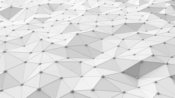 Біла Структура Трикутника Мережевого Єднання Концепції Цифрових Комп Ютерних Технологій — стокове фото
