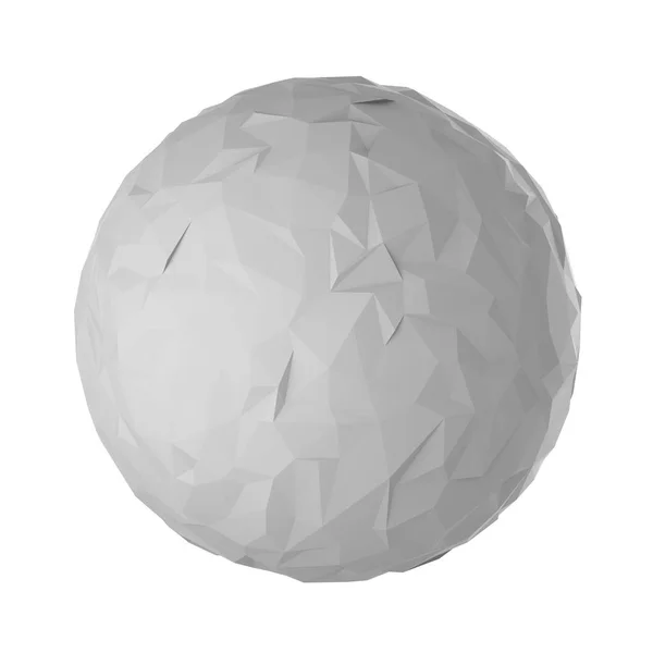 在白色背景上被隔绝的球形形状球 抽象插图 — 图库照片