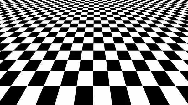 Checkered abstract wallpaper, black and white flooring illusion pattern texture background. 3d squares illustration