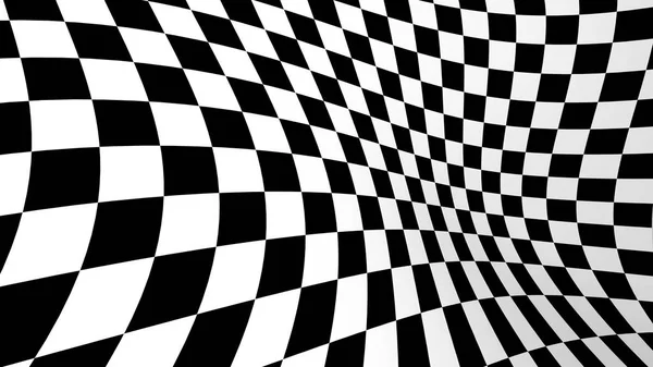 Geruite Abstracte Wallpaper Zwarte Witte Stof Illusie Patroon Textuur Achtergrond — Stockfoto