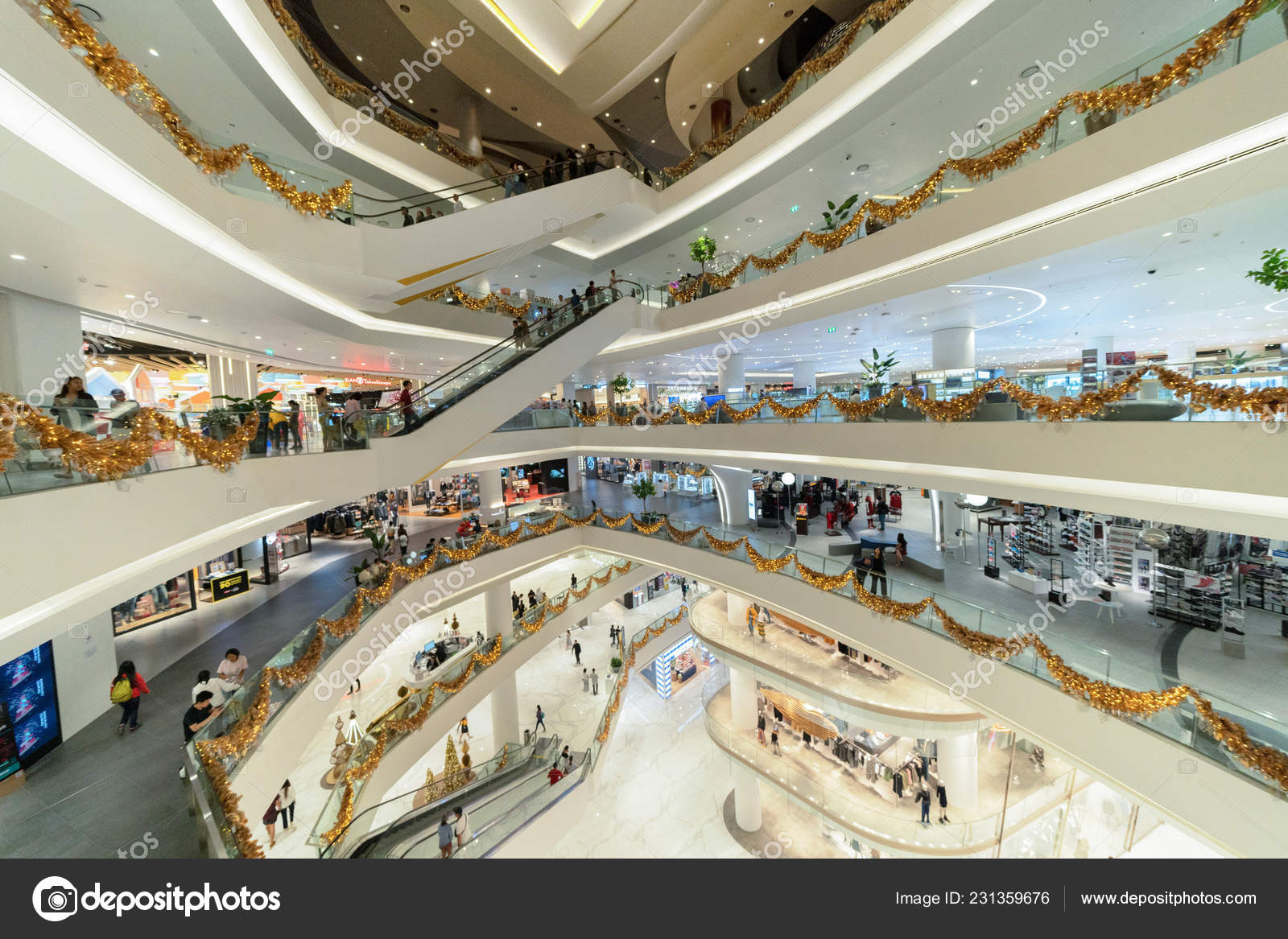 Icon Siam, Plaza Shopping Mall in the Modern Building in Structure of  Conceptual Architecture, Interior Design Decoration in Editorial Image -  Image of background, consumerism: 134224240