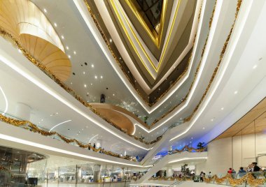Simge Siam, kavramsal mimari, Bangkok, Tayland için iç tasarım dekorasyon yapısındaki modern binasında plaza alışveriş merkezi