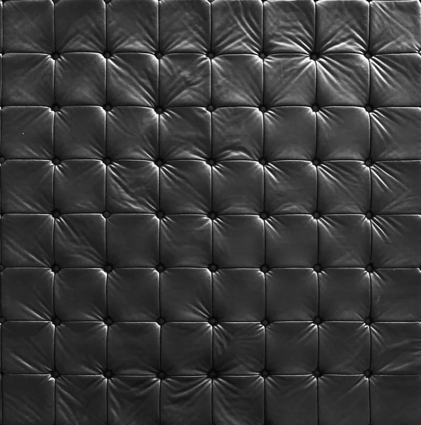 Canapé Cuir Noir Texture Surface Motif Gros Plan Sur Matériau — Photo