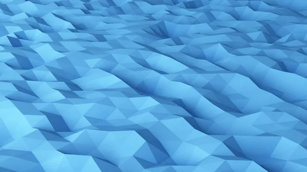 Wireframe Forma Abstracta Montañas Poligonales Textura Patrón Suelo Azul Áspero —  Fotos de Stock