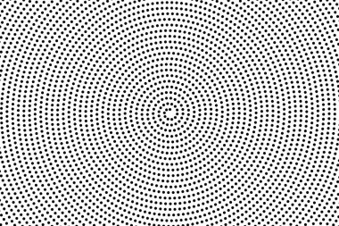 Siyah ve beyaz spiral lekeli desen doku arka plan. Optik yanılsama. Opaklık eşlemi delikli. 3D soyut illüstrasyon.