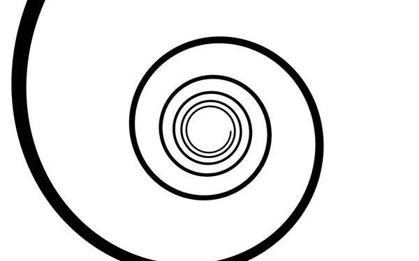Black and white spiral line. Optical illusion. Abstract pattern design element. Illustration