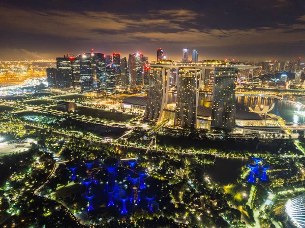 Supertree Grove Jardin Bord Baie Dans Région Marina Bay Singapour — Photo