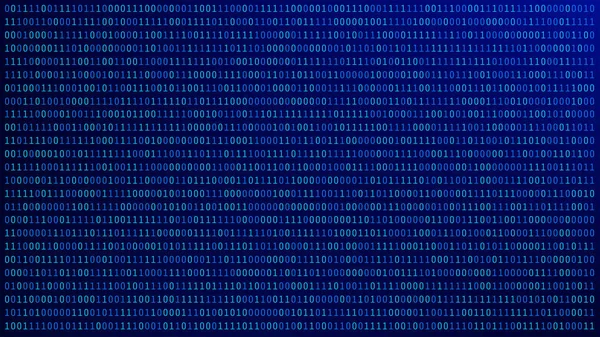 Binary Numbers Computer Screen Blue Monitor Background Metrix Digital Data — Stock fotografie