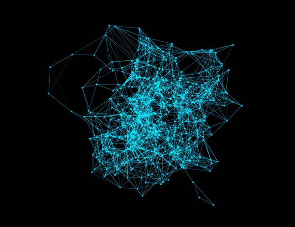 Сині Цифрові Комп Ютерні Дані Трикутники Мережевого Єднання Концепції Футуристичних — стокове фото
