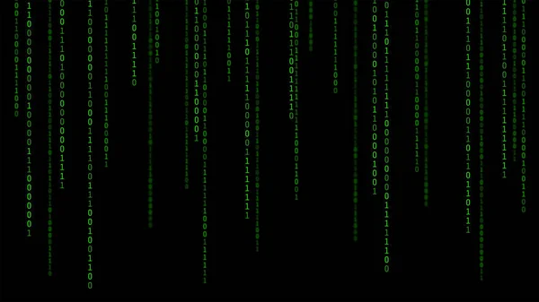 Números Binarios Pantalla Del Ordenador Fondo Matriz Del Monitor Código — Foto de Stock