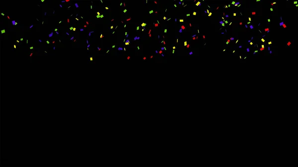 Muchos Confeti Colorido Sobre Fondo Negro Para Evento Celebración Fiesta — Foto de Stock