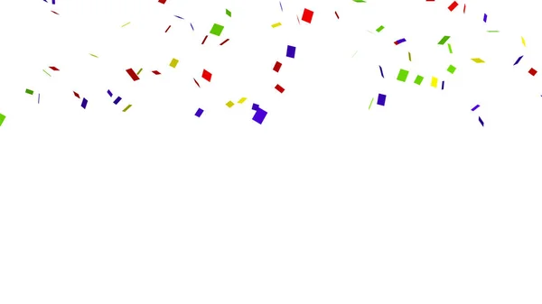 Nombreux Confettis Colorés Sur Fond Blanc Pour Événement Célébration Fête — Photo