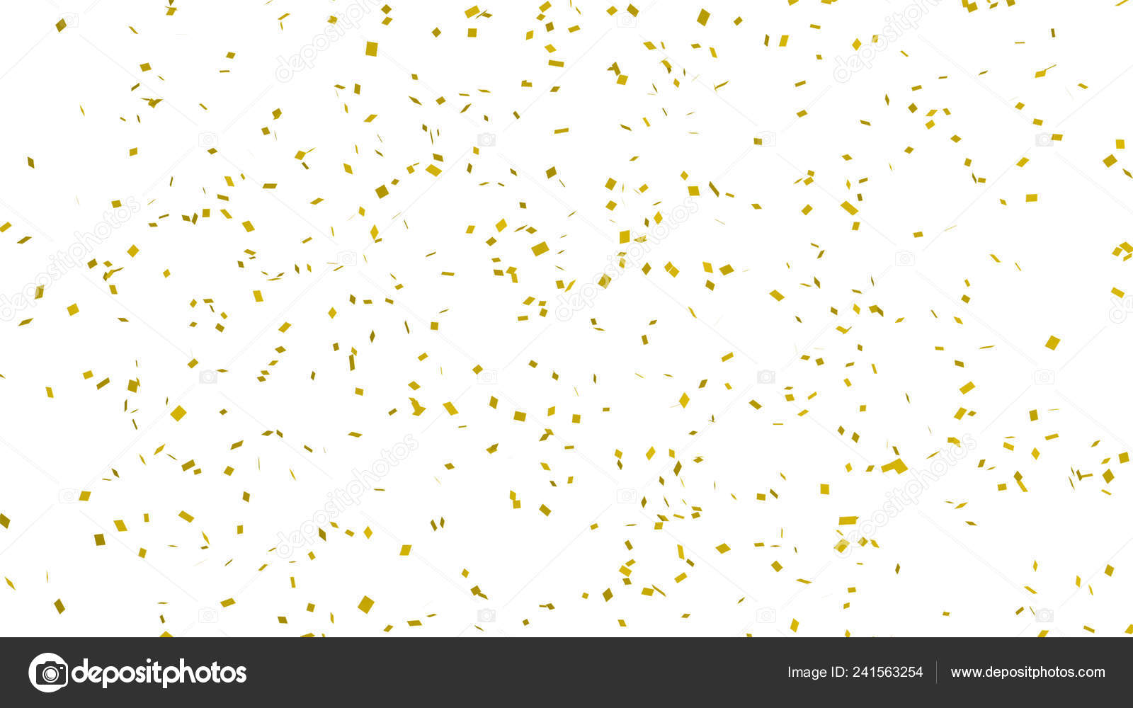 Golden Confetti White Background Celebration Event Party New Year Birthday  Stock Photo by ©tampatra@ 241563254