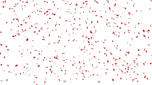 Confete Vermelho Fundo Branco Para Evento Celebração Festa Ano Novo — Fotografia de Stock