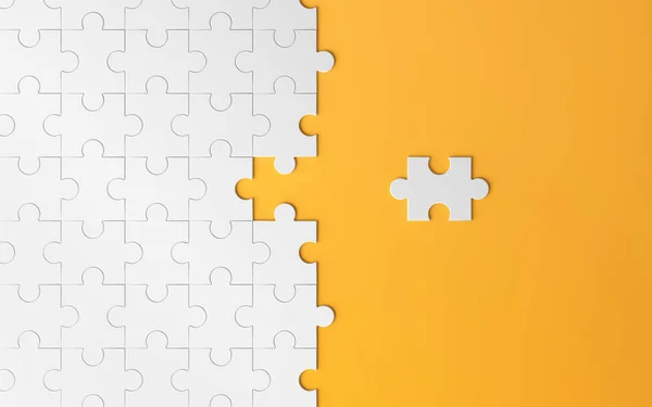 Puzzel Patroon Textuur Met Ruimte Strategie Oplossing Van Team Succes — Stockfoto