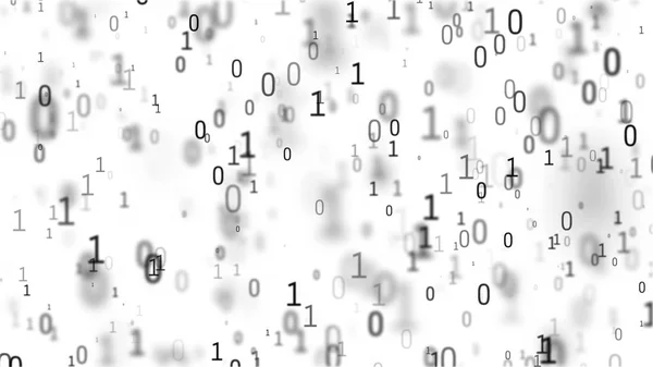 Oder Binäre Zahlen Auf Dem Computerbildschirm Auf Monitor Matrix Hintergrund — Stockfoto