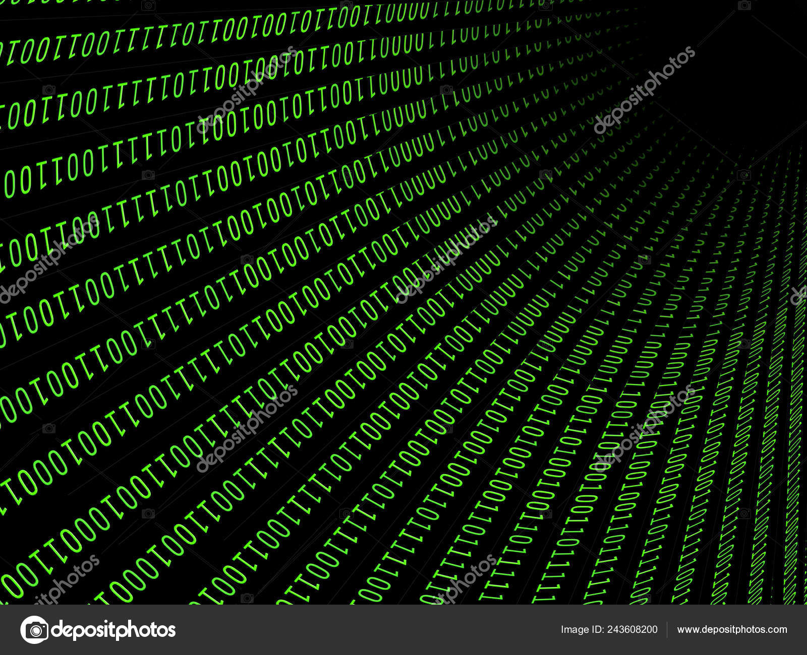 컴퓨터 모니터 매트릭스 개념에 디지털 데이터 숫자입니다 — 스톡 사진 © tampatra@hotmail.com #243608200