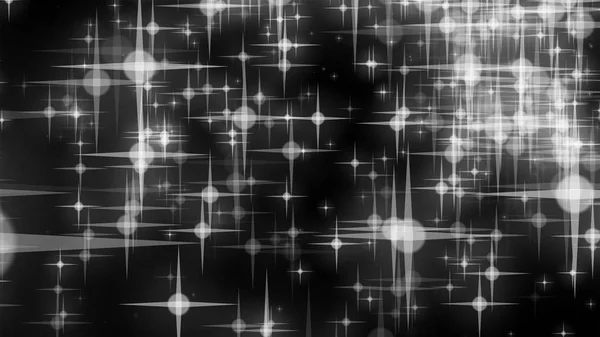 光星发光的效果对黑色与火花 在透明的背景上的星尘 运动图形 抽象例证 — 图库照片