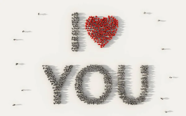 I love you lettering text in socia — стоковое фото