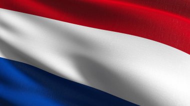 Hollanda ulusal bayrak izole rüzgarda. Resmi