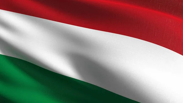 Hungary national flag blowing in the wind isolated. Official pat — Stock Photo, Image