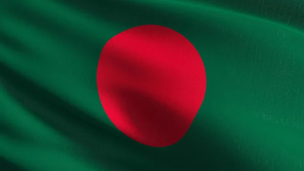 Bandeira nacional do Bangladesh soprando no vento isolado. Funcionário — Fotografia de Stock