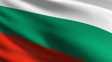 Bulgaristan Ulusal bayrak izole rüzgarda. Resmi pa