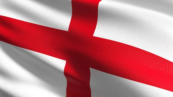 England national flag blowing in the wind isolated. Official pat — Stock Photo, Image